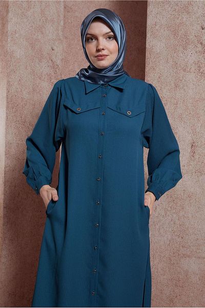 Alvina Long Shirt Collar Tunic 43860
