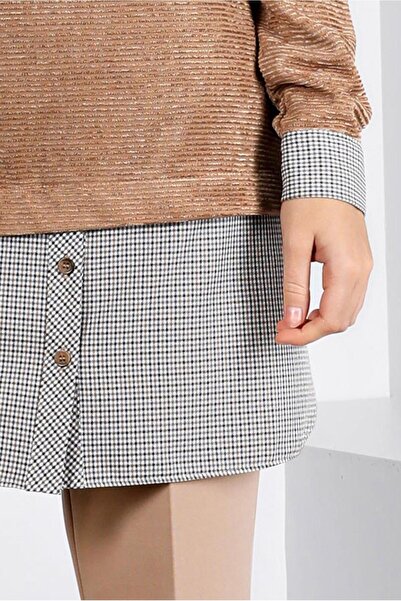 Alvina Buttoned Chenille Velvet Tunic 43438