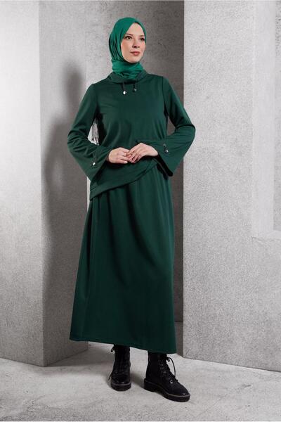 Alvina 45210 Model Asymmetrical Cut Tracksuit Tunic