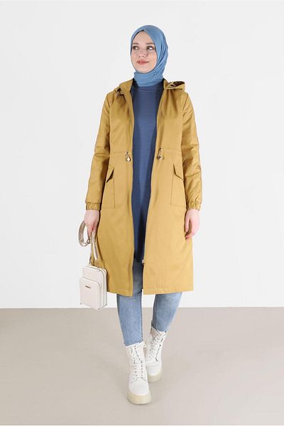Alvina Parka 90214 - Συγκεντρωμένη μέση και κουκούλα