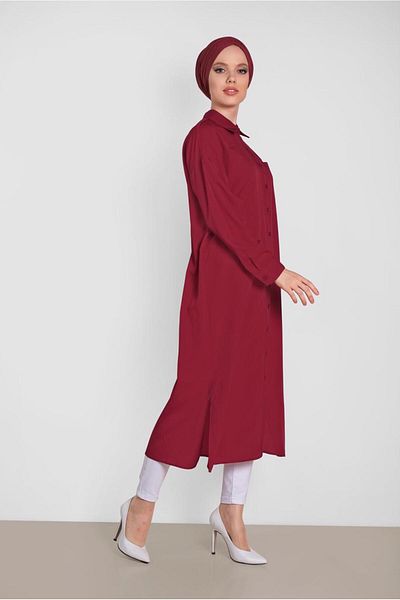 Alvina Buttoned Tunic with Side Slips 4435