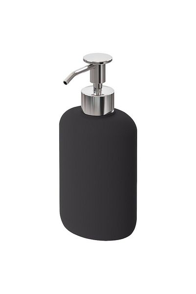IKEA EKOLN Soap Dispenser – Dark Grey, 450ml, Stoneware, Modern Matte Finish, Durable & Easy to use