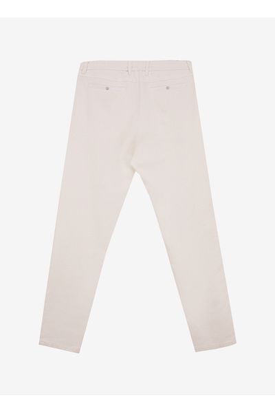 GMG FIRENZE Gmg Firenze Normal Waist Normal Leg Slim Fit Ecru Men's Trousers Gu25Mss01013
