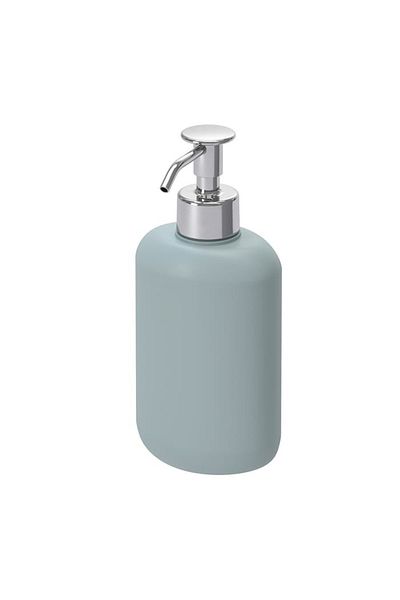 IKEA EKOLN Soap Dispenser – Light Grey-Turquoise, 450ml, Stoneware, Stylish Matte Finish