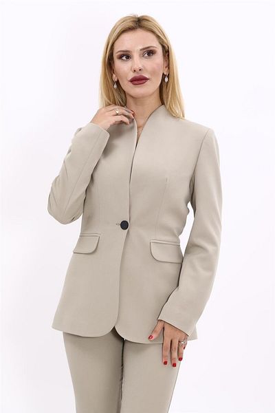 ÖNDER ÖZSOY Bamboo Collarless Jacket