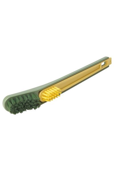 IKEA PEPPRIG 2-in-1 Shoe Brush with Scraper, Green/Yellow – Effective Cleaning for All Footwear