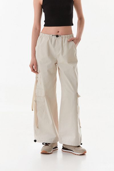 Fulla Moda Παντελόνι Gabardine με πώματα στη μέση και στα πόδια και τσέπες Cargo