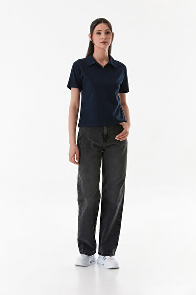 Fulla Moda Egyszerű póló nyakú póló