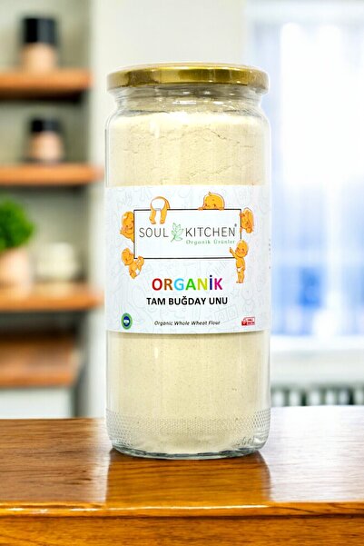 Soul Kitchen Organik Ürünler Organik Sertifikalı Tam Buğday Unu Cam Kavanoz K...