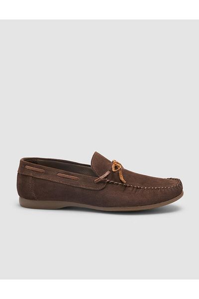 Cabani 100% Genuine Leather Brown Suede Men's Loafer