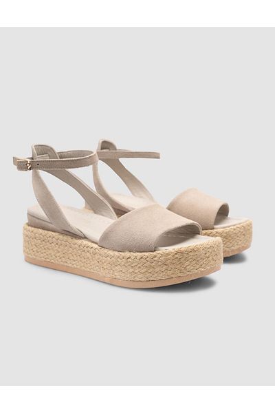 Cabani Sandale de damă din piele intoarsa din piele naturala 100% Stone