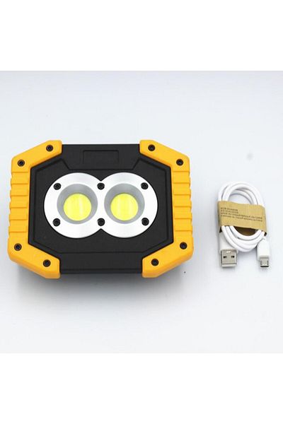 Ekaiou LITHIUM ION NO Battery Package C Rechargeable LED Work Light COB 30W Portable Waterproof For Outdoor