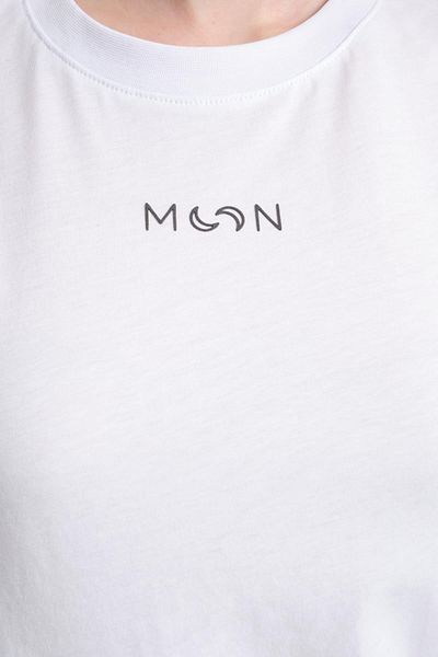 Store 100% Cotton Relaxed Cut Crew Neck T-Shirt - Stylish Moon Detail