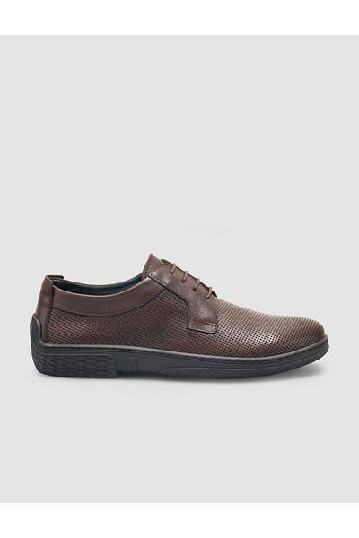 Cabani 100% Genuine Leather Brown Men's Casual Shoes
