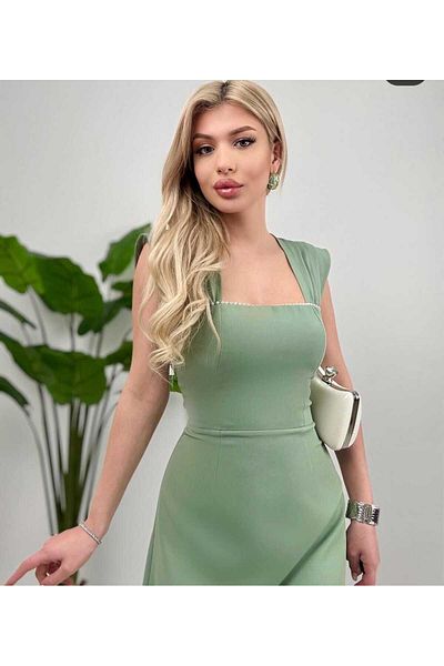 MODA DURAĞI Sequential Pearl Midi Dress