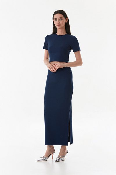 Fulla Moda Basic Modal 2 Piece Crop Skirt Set