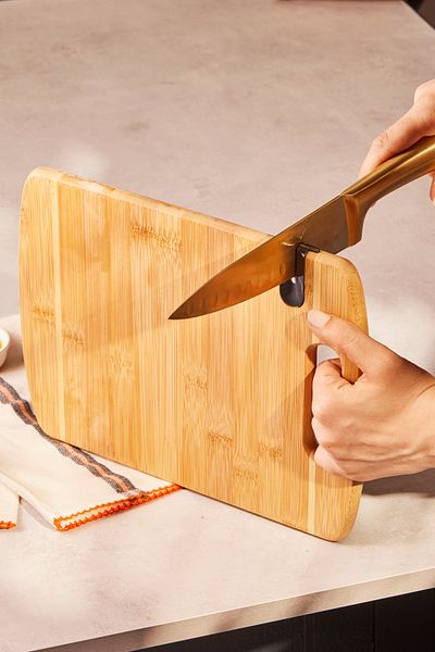 Emsan لوح تقطيع بامبو أرجوس مع مبراة 23 × 30 سم