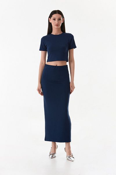 Fulla Moda Basic Modal 2 Piece Crop Skirt Set