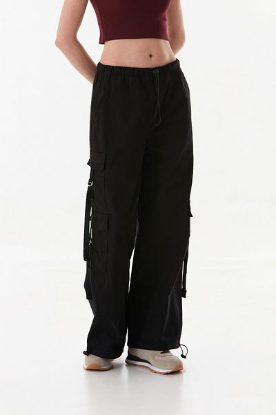 Fulla Moda Cargo Pocket Gabardine Trousers with Waist and Leg Stoppers