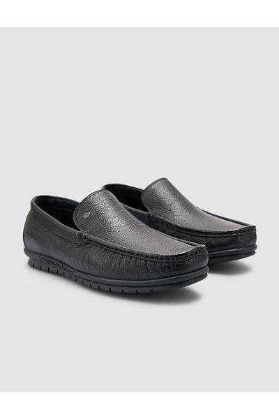 Cabani 100% Genuine Leather Black Men's Casual Shoes