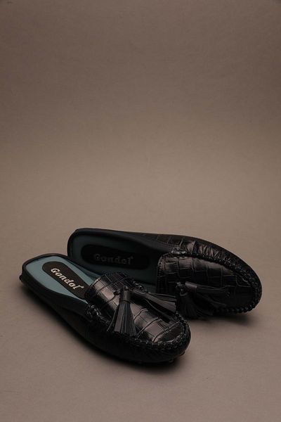 Gondol Women's Classic Slippers Laci Croco 37, Genuine Leather Style Slippers