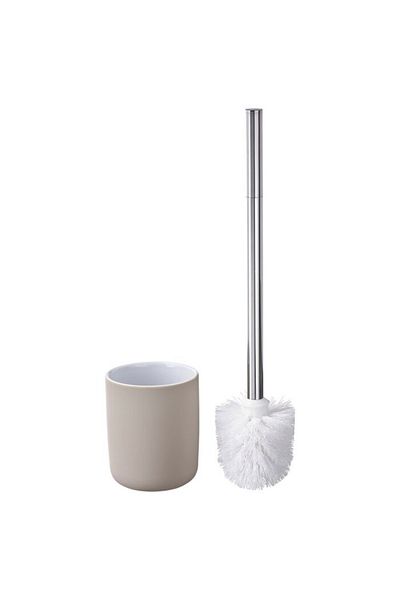 IKEA EKOLN Toilet Brush – Beige, Sturdy Handle, Durable Bristles, with Holder