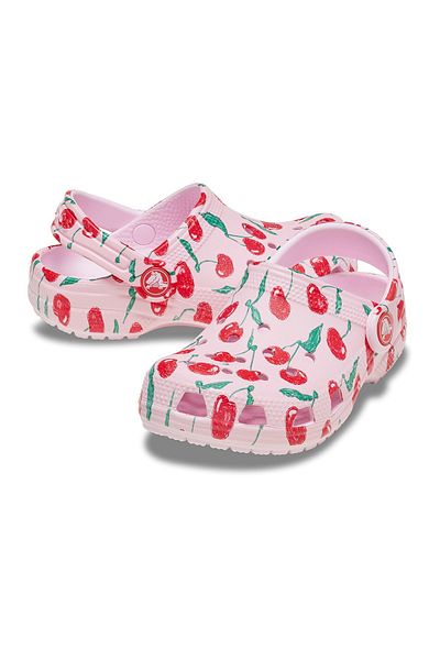 Crocs Ροζ κοριτσίστικες κλασικές παντόφλες Fresh Fruits Clog K