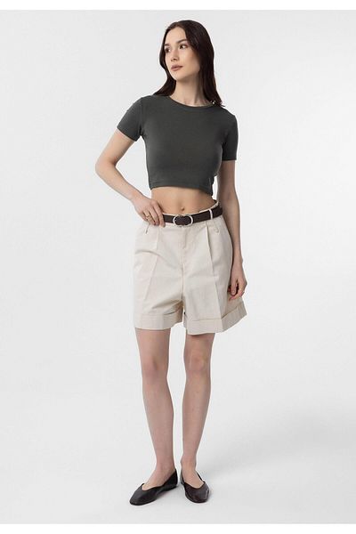 Antioch Khaki Crop Women's T-Shirt