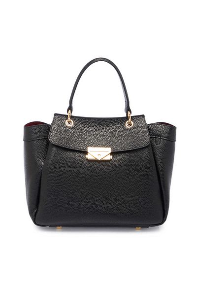 Tergan Black Genuine Leather Women's Shoulder Bag - S25Y1Bc80384-A41