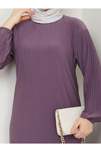 ECK MODA Women's Complete Pleated Skirt Full Lycra Stretch Fabric Bottom Top Set