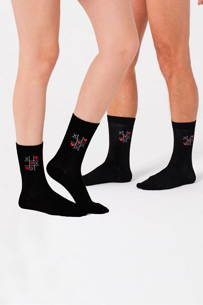 Bross Women's and Men's Heart Socks Combination