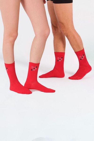 Bross Women's and Men's Heart Socks Combination 4