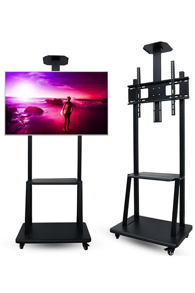 FlashHawk Floor Mobile TV Stand with Wheels for 32-75 Inch LCD LED Screen TVs