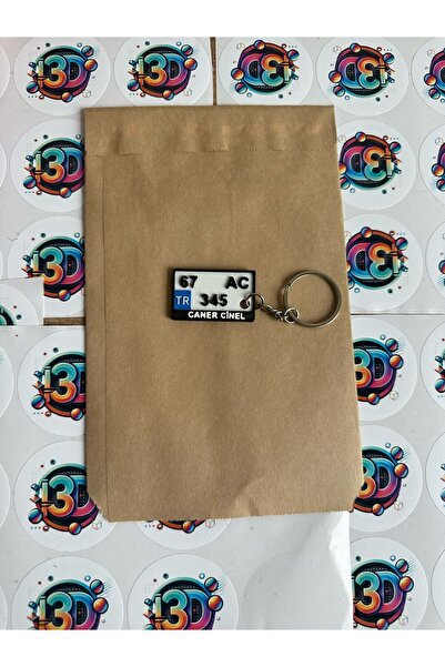 ilkay3dstudio سلسلة مفاتيح لوحة ترخيص دراجة نارية