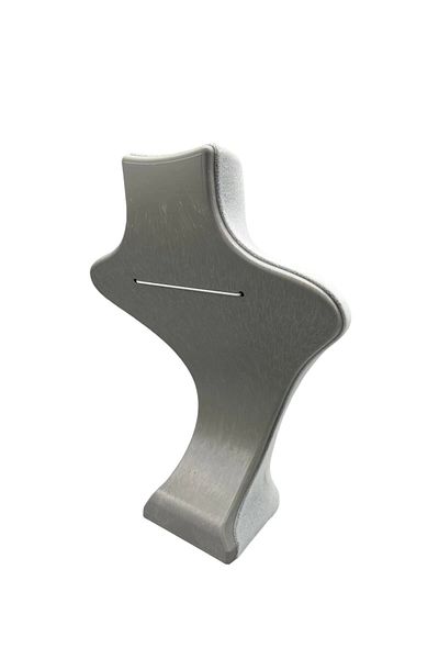 MeGass Dekor Domestic Production London Model Suede Fabric Gray Color 22/18 cm Necklace Display Mannequin