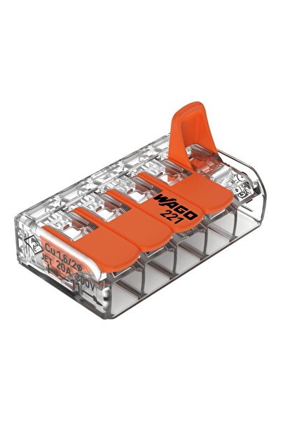 WAGO 221-415 5'li Çok Amaçlı Buat Klemensi (10 Adet)