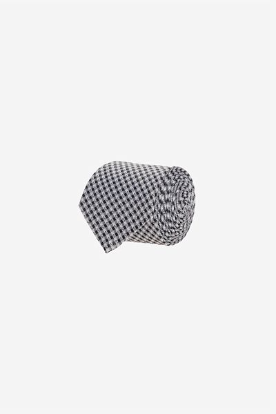 ALTINYILDIZ CLASSICS Men's Grey-Black Patterned Tie