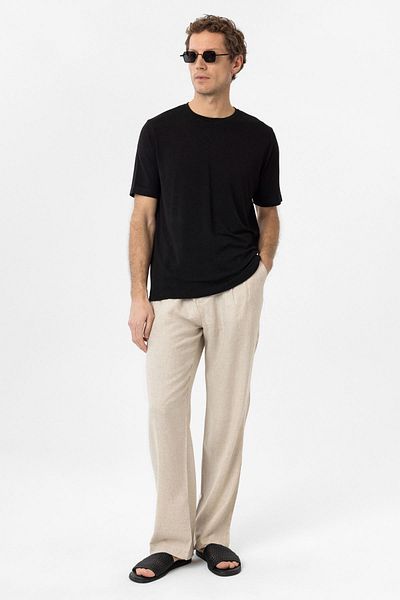 Antioch Black Regular Fit Basic Men's T-Shirt