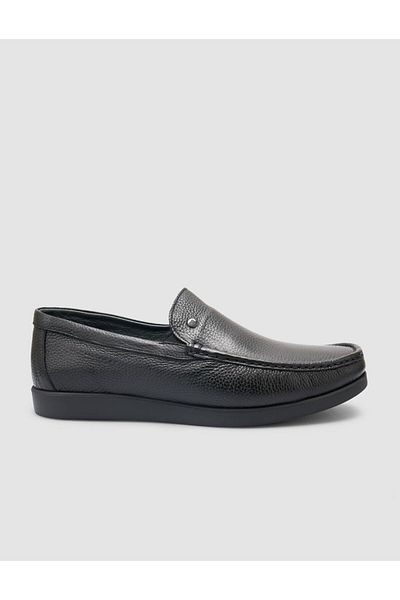 Cabani 100% Genuine Leather Black Men's Casual Shoes