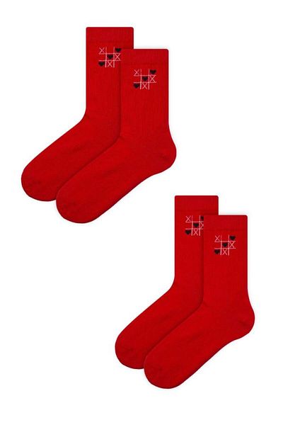 Bross Women's and Men's Heart Socks Combination 4