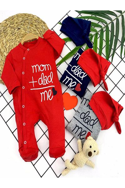 Skygo 3-6-9-12 Months Baby Girl and Boy Jumpsuit with Hat and Snap Closure