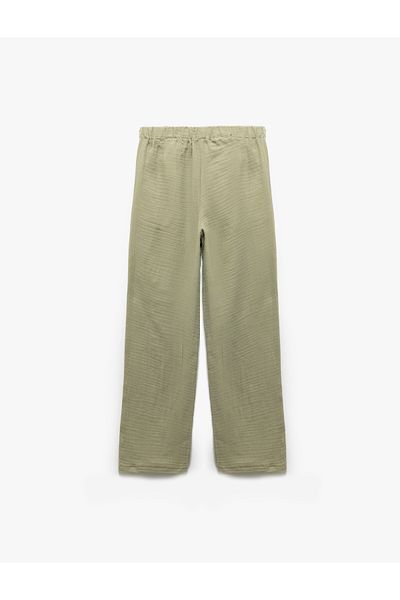 Koton Pantaloni cu talie cu șireturi, cu buzunare