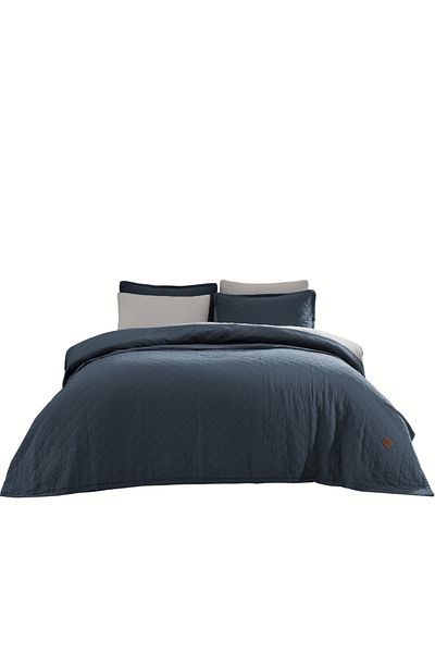 Bahar Majoli Home Premium Quilted Bedspread Set Majoli Bahar, 240x220 cm, 100% cotton, 30 GSM, 3 pieces, Manu Storm