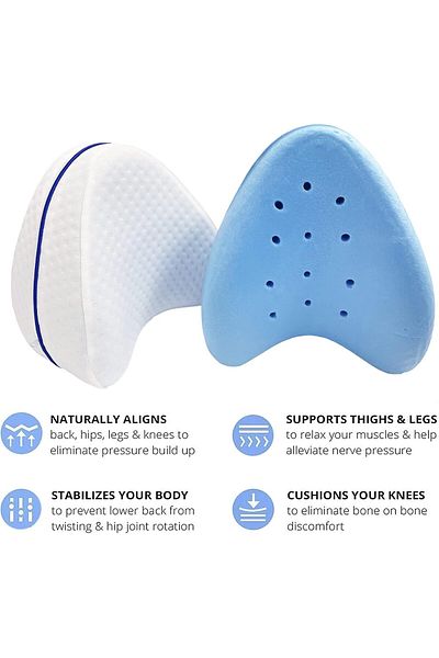 COOYA Knee & Leg Pillow,Ergonomic design,Sciatica Relief,Leg Pain,Knee Pain,for Side Sleepers Pregnant