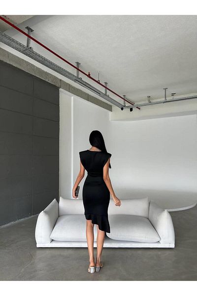 Modafeminen Φόρεμα Scuba Flounced με διπλό γιακά, Laundry 581663
