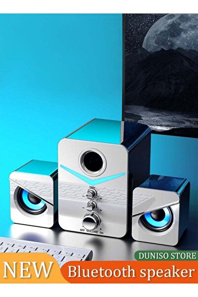 Generic مجموعة مكبر صوت كمبيوتر DUNISO، مكبر صوت سطح مكتب منزلي مكون من ثلاث قطع