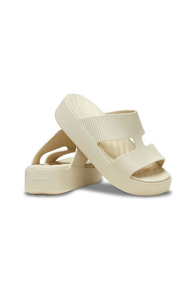 Crocs Γυναικείες παντόφλες Getaway Groove Platform HStrap - Κρέμα