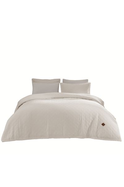 Bahar Majoli Home Set cuvertură de pat matlasată Premium Majoli Bahar, 170x220 cm, 100% bumbac, 30 GSM, 2 buc, Manu Dove