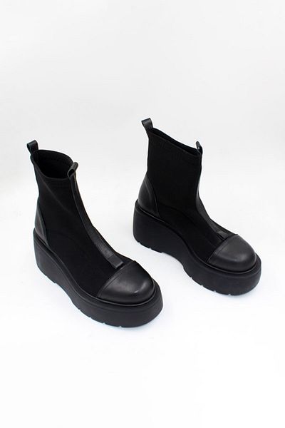 ENDİCAN 843222556 Genuine Leather Women's Boots BLACK LEATHER STREC