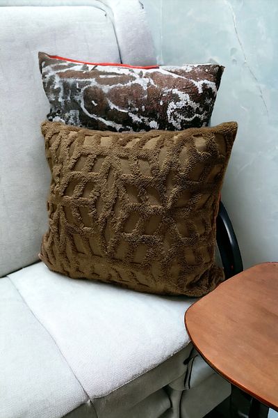 Mislina Home Bohemian Διακοσμητική Μαξιλαροθήκη Ριχτάρι Μαξιλαροθήκη 43x43 εκ. Καφέ Ethnic Dsn